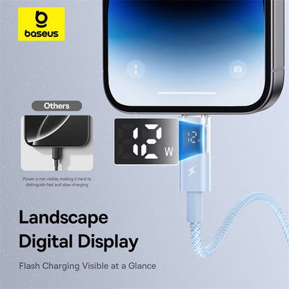 Kabel za prijenos podataka i punjenje USB-A - Lightning Baseus Display 2, 12W, 2m, Plavi P10382700311-01