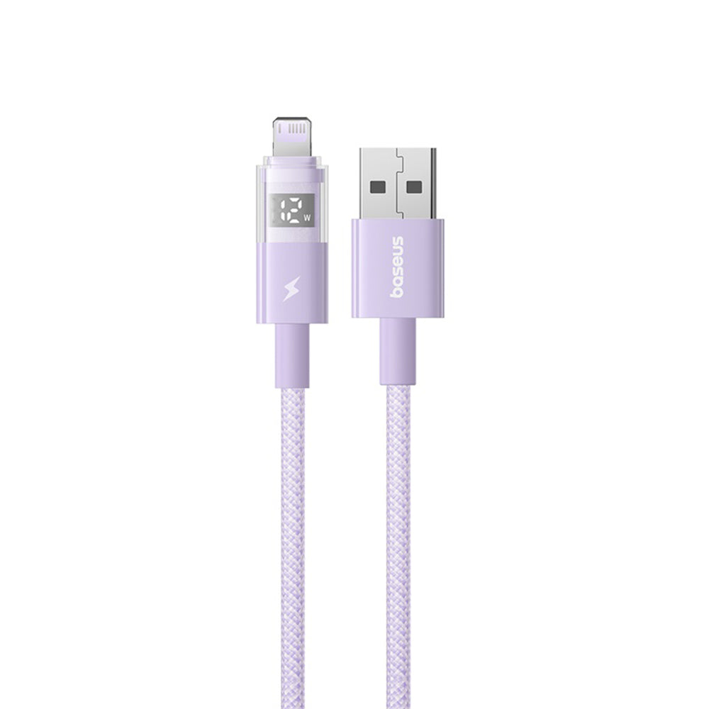Kabel za podatke i punjenje USB-A - Lightning Baseus Display 2, 12W, 1m, Ljubičasti P10382700511-00