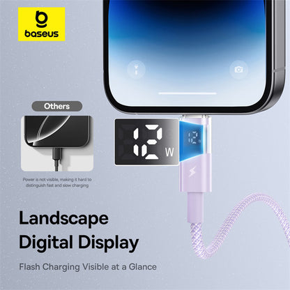 Kabel za podatke i punjenje USB-A - Lightning Baseus Display 2, 12W, 1m, Ljubičasti P10382700511-00
