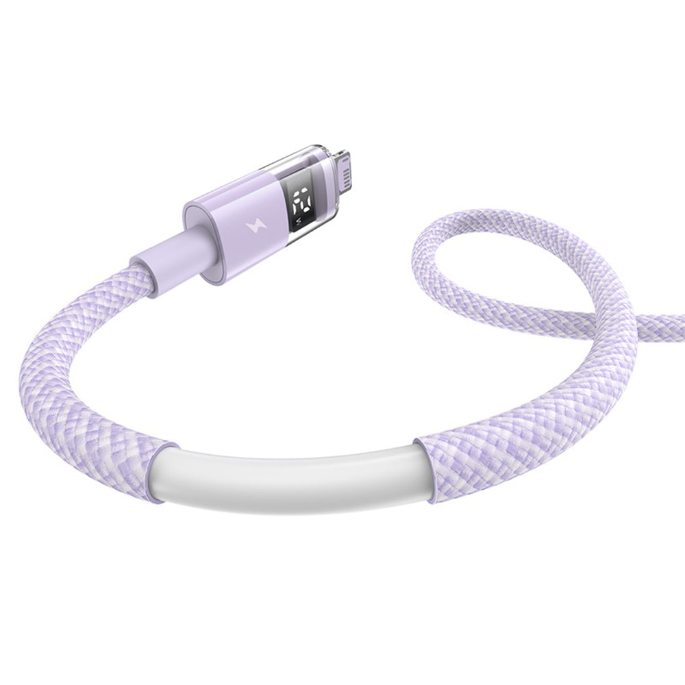 Kabel za podatke i punjenje USB-A - Lightning Baseus Display 2, 12W, 2m, Ljubičasti P10382700511-01