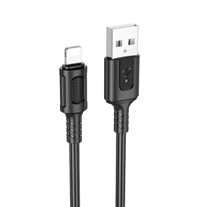 Kabel za podatke i punjenje USB-A - Lightning Borofone BX111 Feliz, 18W, 1m, Crni