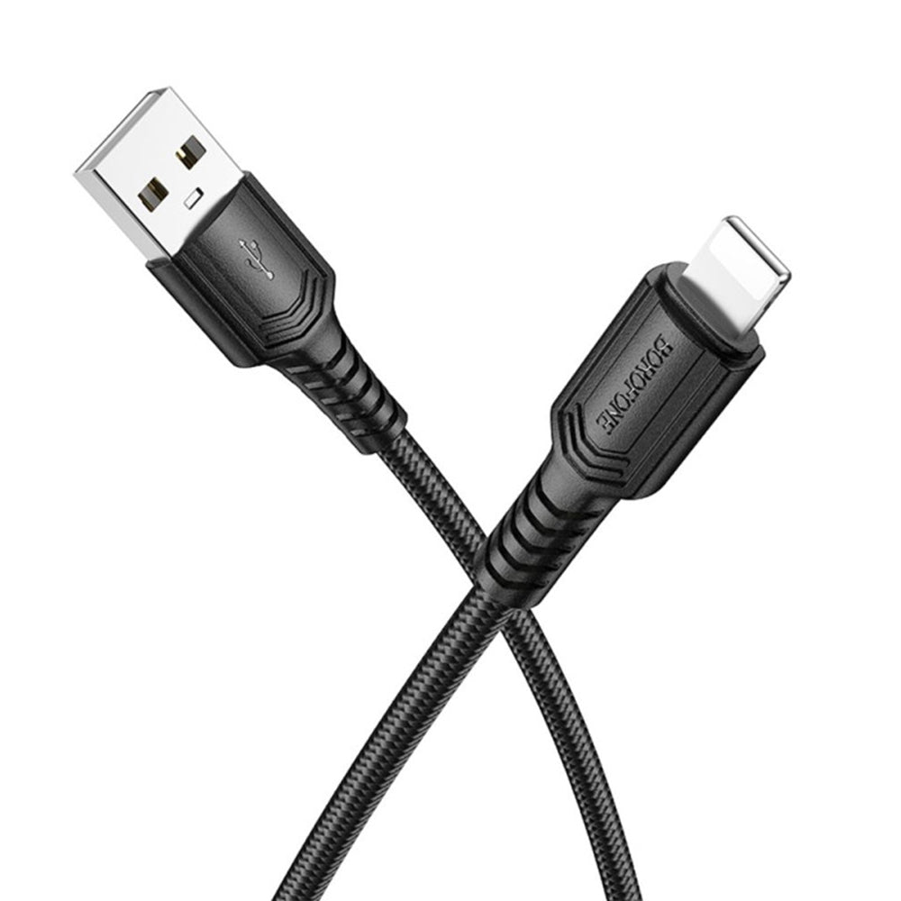 Kabel za podatke i punjenje USB-A - Lightning Borofone BX116 Certain, 18W, 1m, Crni