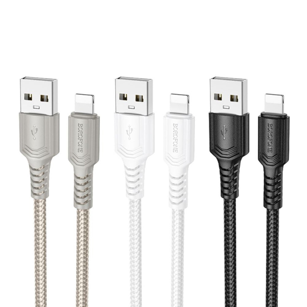 Kabel za podatke i punjenje USB-A - Lightning Borofone BX116 Certain, 18W, 1m, Crni