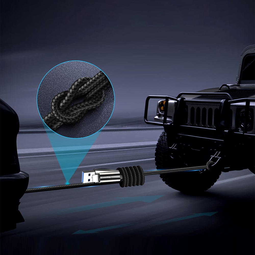 Kabel za podatke i punjenje USB-A - Lightning ColorWay CW-CBUL035, 18W, 1m, Crni