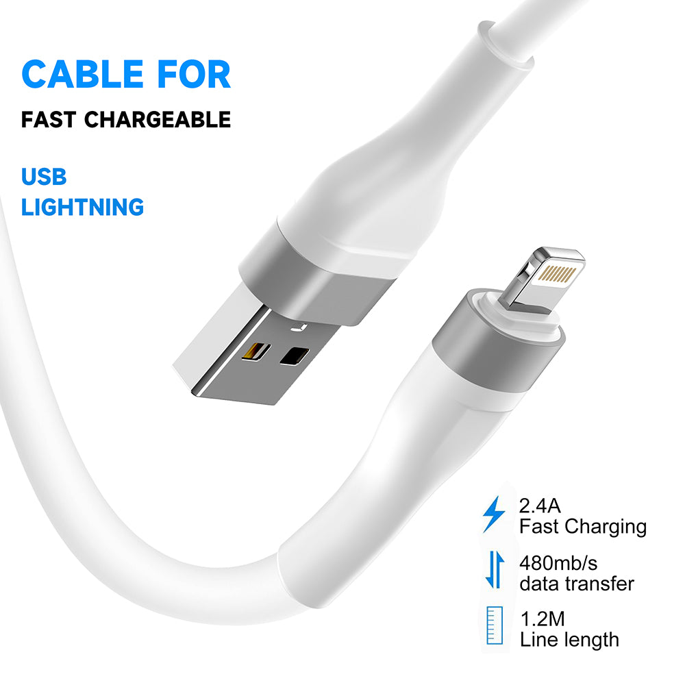 Kabel za podatke i punjenje USB-A - Lightning Lito LD02L, 18W, 1.2m, Bijeli
