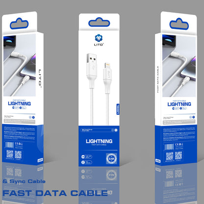 Kabel za podatke i punjenje USB-A - Lightning Lito LD06L, 18W, 1m, Bijeli