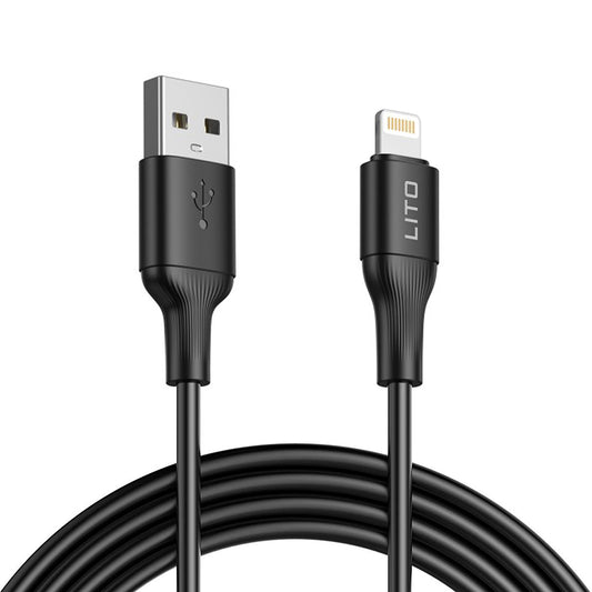 Kabel za podatke i punjenje USB-A - Lightning Lito LD06L, 18W, 1m, Crni