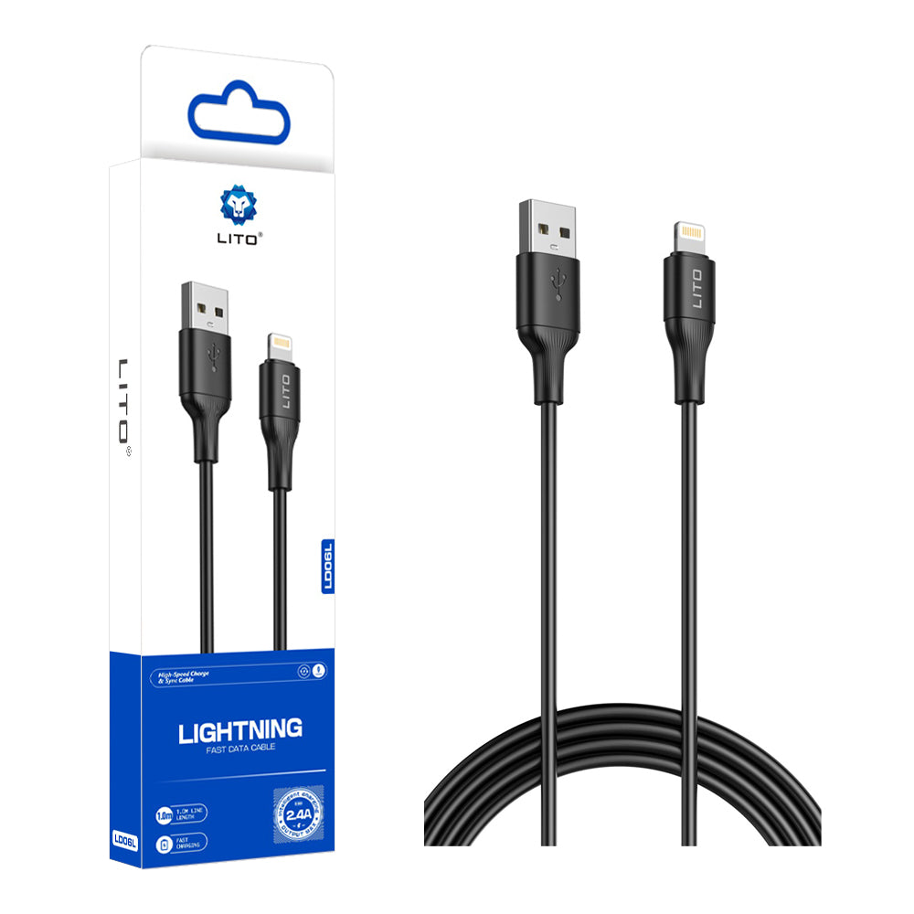 Kabel za podatke i punjenje USB-A - Lightning Lito LD06L, 18W, 1m, Crni