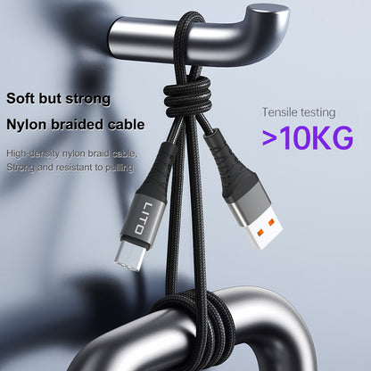 Kabel za podatke i punjenje USB-A - Lightning Lito LD08L, 18W, 1m, Crni