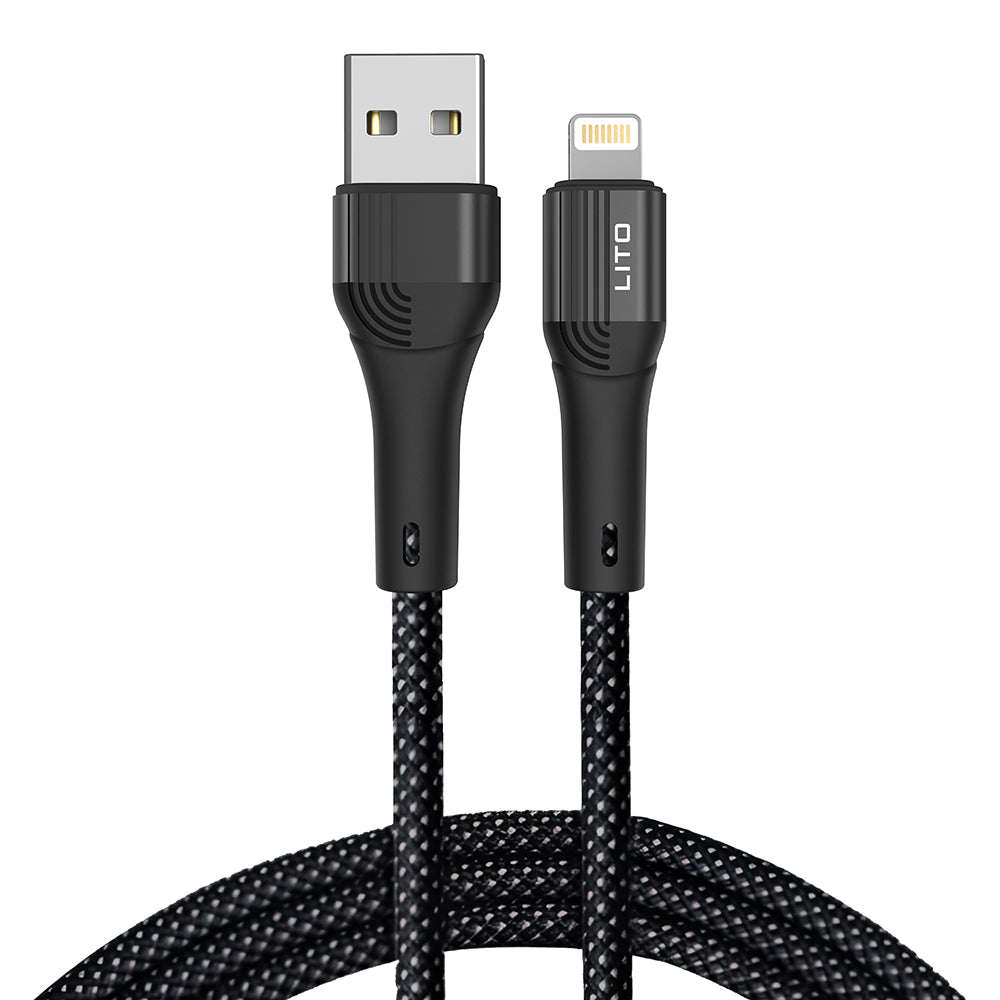 Kabel za podatke i punjenje USB-A - Lightning Lito LD14, 18W, 1m, Crni