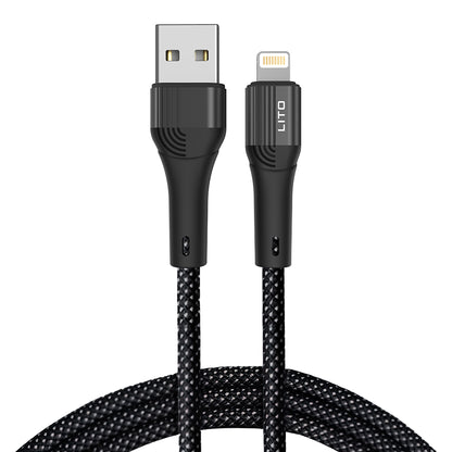 Kabel za podatke i punjenje USB-A - Lightning Lito LD14, 18W, 1m, Crni
