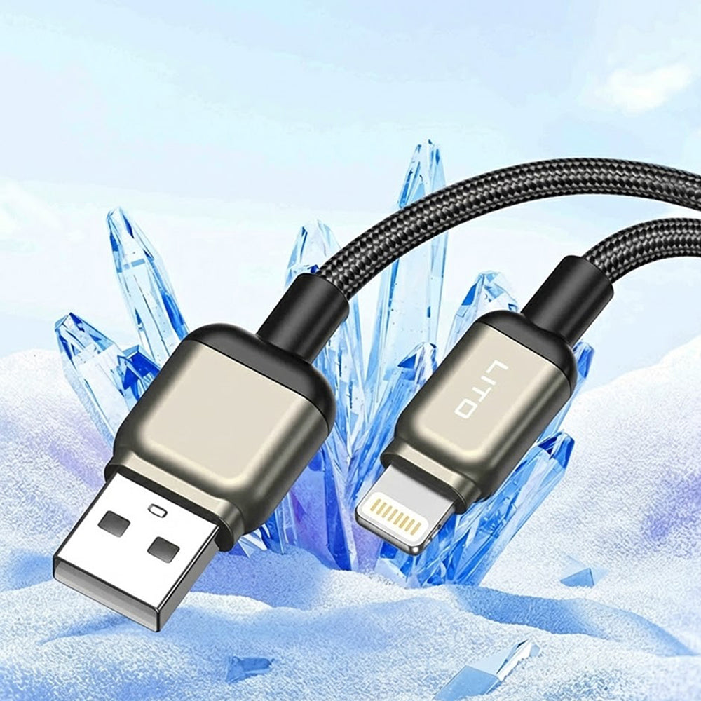Kabel za podatke i punjenje USB-A - Lightning Lito LD17, 18W, 1m, Crni
