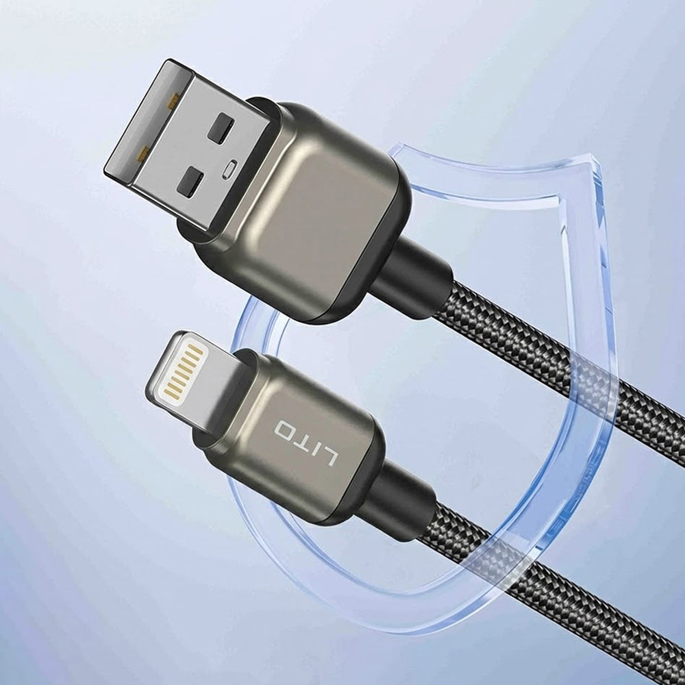 Kabel za podatke i punjenje USB-A - Lightning Lito LD17, 18W, 1m, Crni