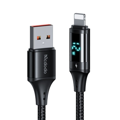 Kabel za podatke i punjenje USB-A - Lightning McDodo CA-1060 Display, 12W, 1.2m, Crni