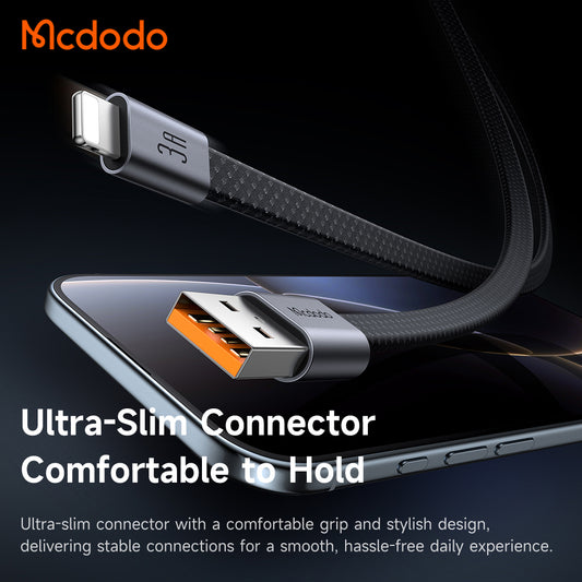USB-A kabel za prijenos podataka i punjenje - Lightning McDodo CA-1160, 18W, 1m, Crna
