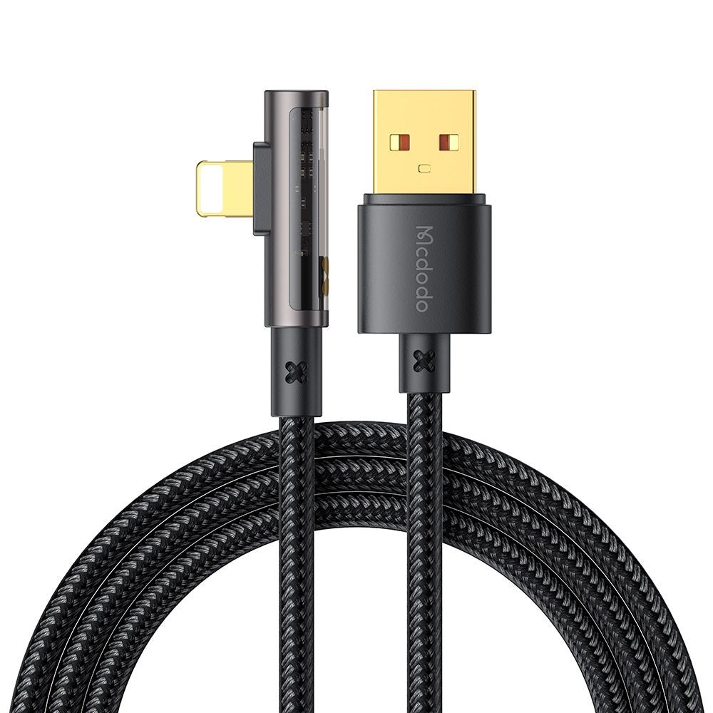 Kabel za podatke i punjenje USB-A - Lightning McDodo CA-3510 Angled, 18W, 1.2m, Crni