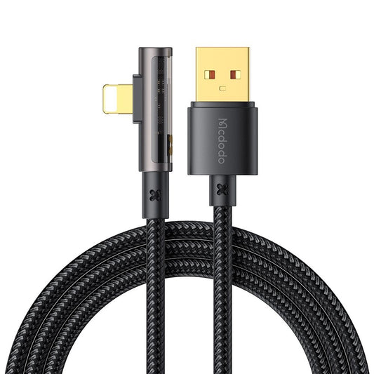 Kabel za podatke i punjenje USB-A - Lightning McDodo CA-3510 Angled, 18W, 1.2m, Crni