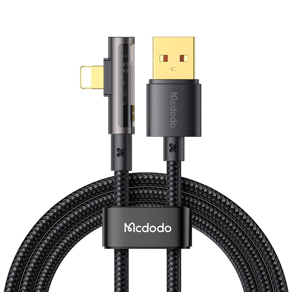 Kabel za podatke i punjenje USB-A - Lightning McDodo CA-3510 Angled, 18W, 1.2m, Crni