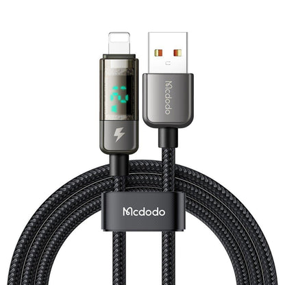 Kabel za podatke i punjenje USB-A - Lightning McDodo CA-3620 Display Auto Power Off, 18W, 1.2m, Crni