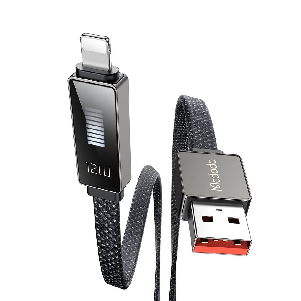 Kabel za podatke i punjenje USB-A - Lightning McDodo CA-4970 Rythm Display, 18W, 1.2m, Crni