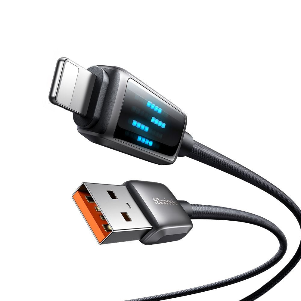 Kabel za podatke i punjenje USB-A - Lightning McDodo CA-5250 Display, 18W, 1.2m, Crni