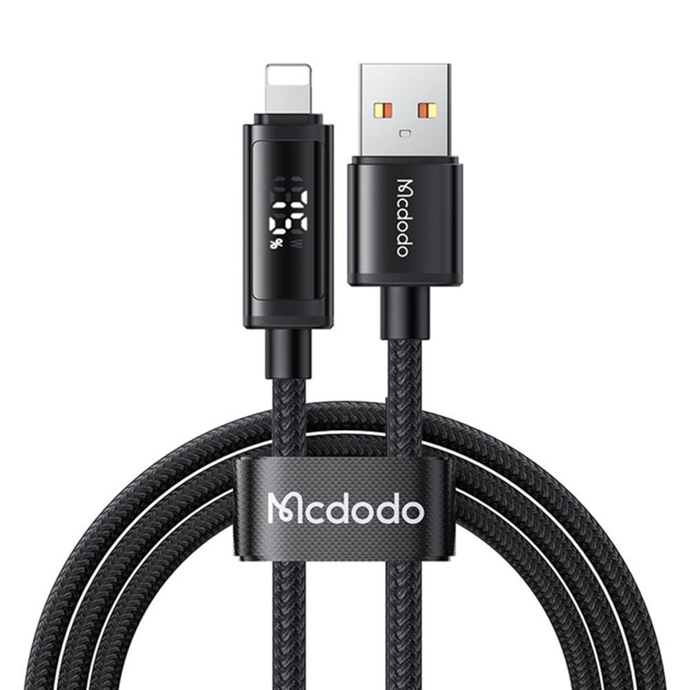Kabel za podatke i punjenje USB-A - Lightning McDodo CA-7970 Display, 18W, 1.2m, Crni