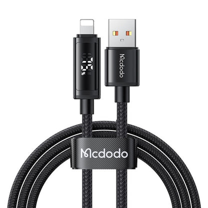 Kabel za podatke i punjenje USB-A - Lightning McDodo CA-7970 Display, 18W, 1.2m, Crni