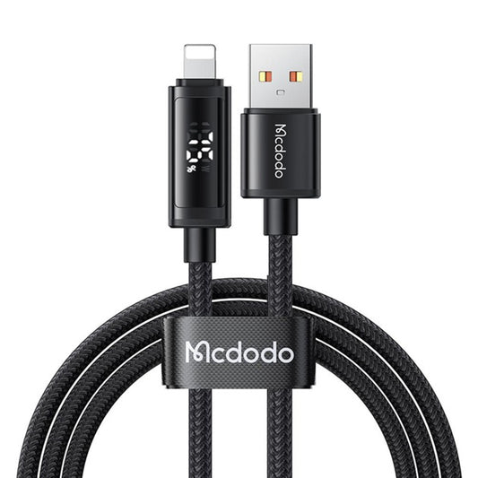 Kabel za podatke i punjenje USB-A - Lightning McDodo CA-7970 Display, 18W, 1.2m, Crni