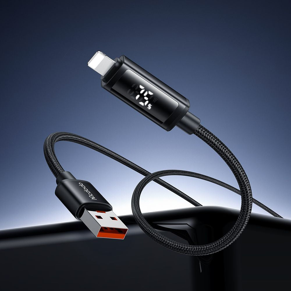 Kabel za podatke i punjenje USB-A - Lightning McDodo CA-7970 Display, 18W, 1.2m, Crni