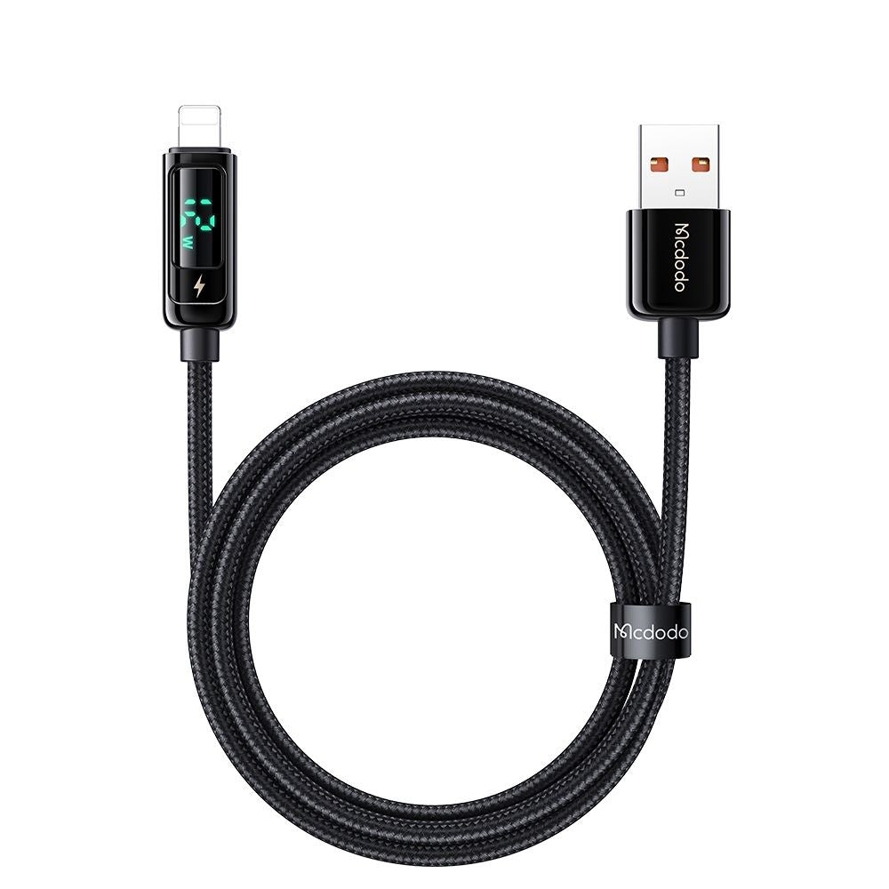 Kabel za podatke i punjenje USB-A - Lightning McDodo CA-9940 Display, 12W, 1.2m, Crni