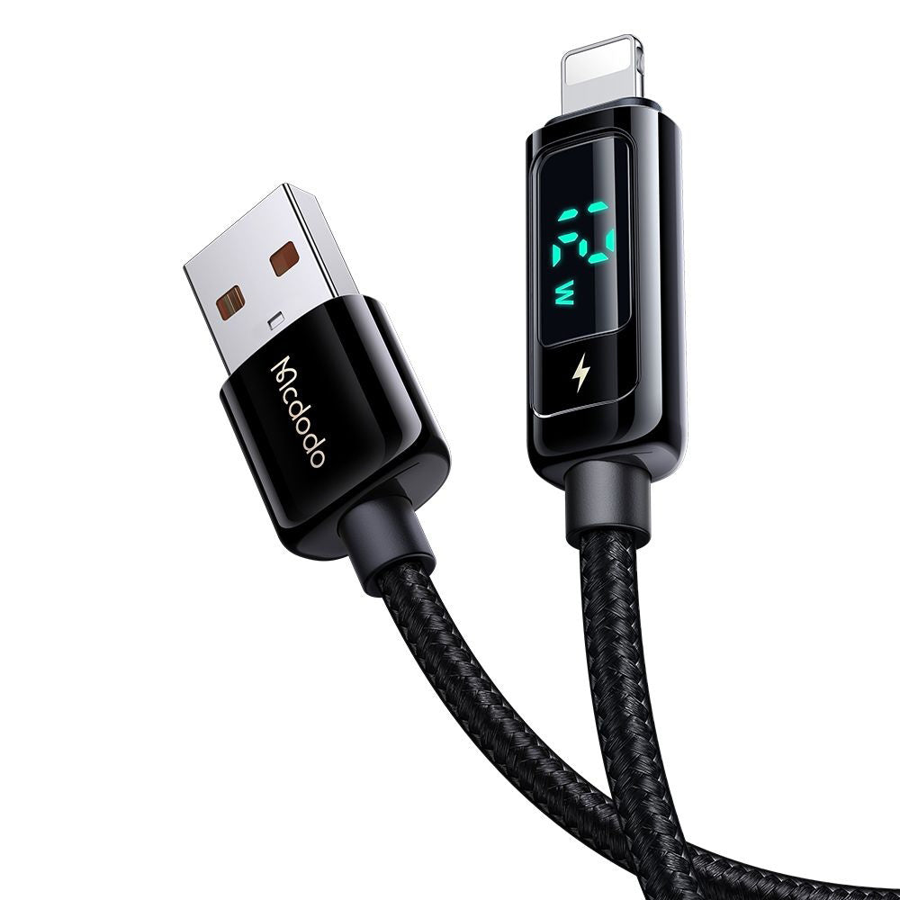 Kabel za podatke i punjenje USB-A - Lightning McDodo CA-9940 Display, 12W, 1.2m, Crni