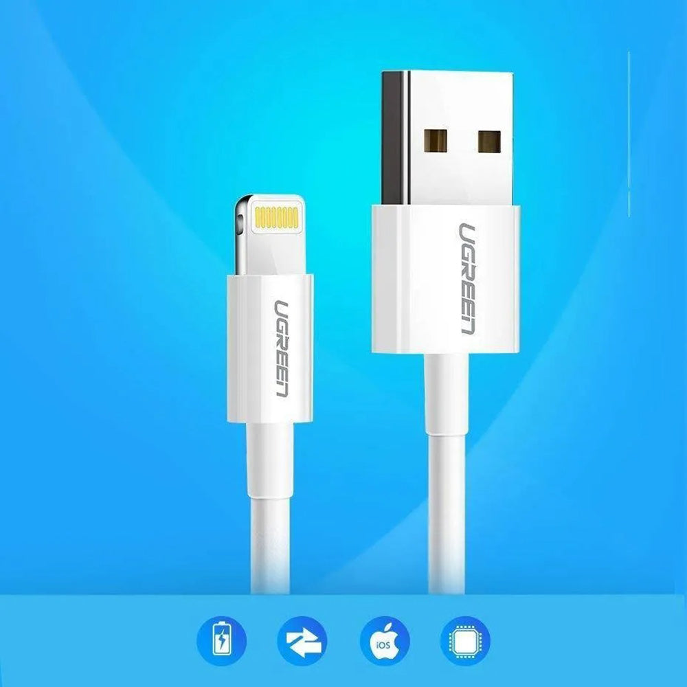 Kabel za podatke i punjenje USB-A - Lightning UGREEN US155 (20728), 18W, 1m, Bijeli