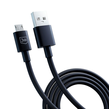 Kabel za podatke i punjenje USB-A - microUSB 3MK Hyper, 18W, 1.2m, Crni