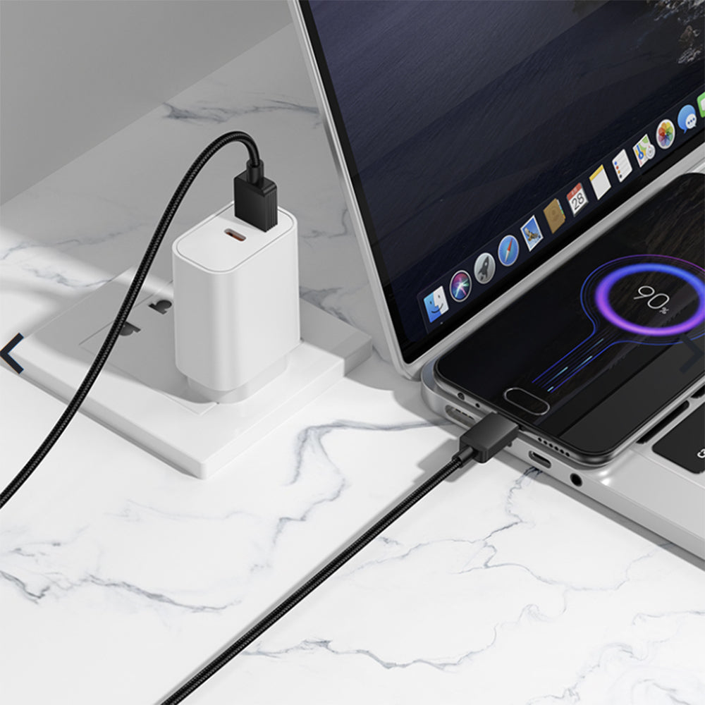 Kabel za podatke i punjenje USB-A - microUSB Borofone BX120 Placer, 18W, 1m, Crni