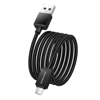 Kabel za podatke i punjenje USB-A - microUSB Borofone BX120 Placer, 18W, 1m, Crni