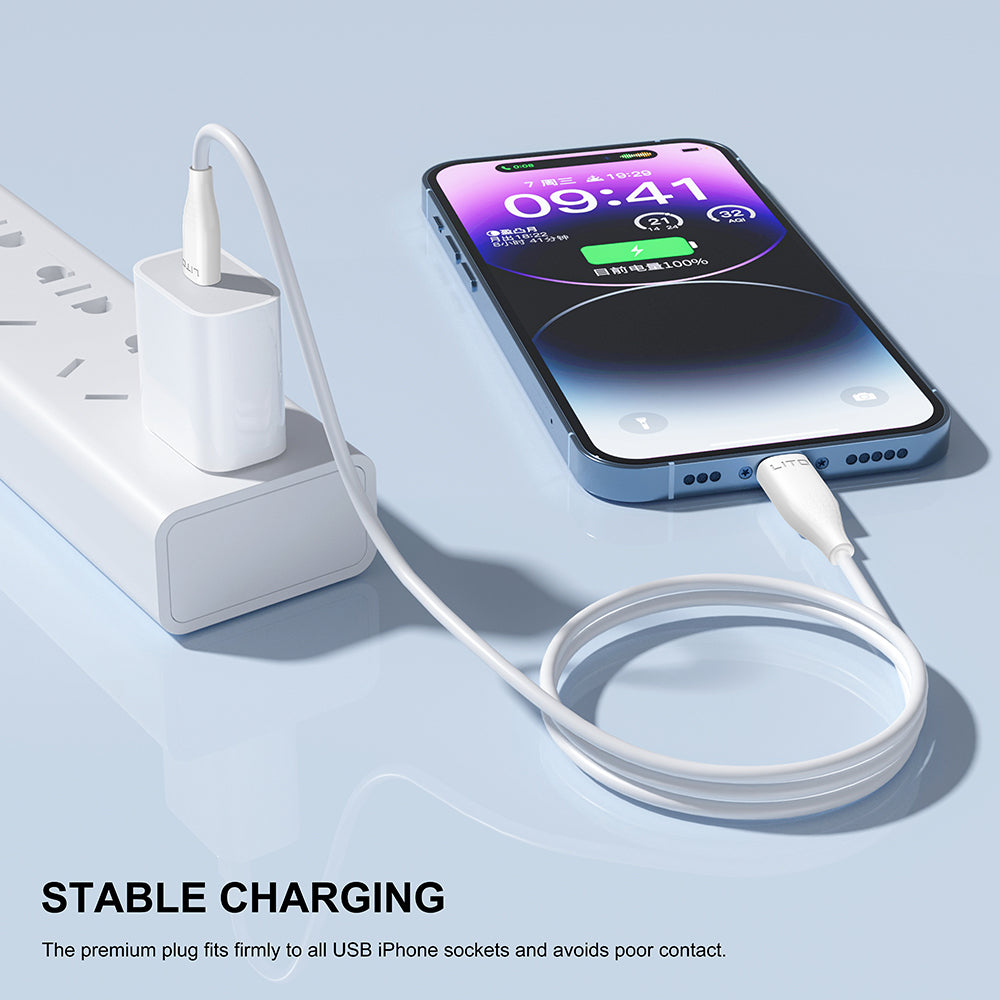 Kabel za podatke i punjenje USB-A - microUSB Lito LD03V, 18W, 1m, Bijeli