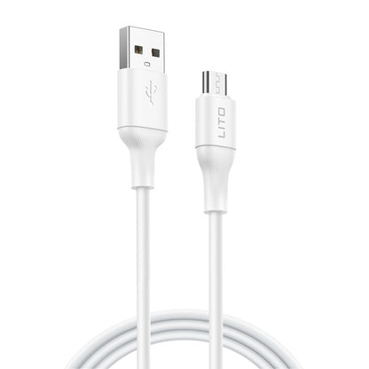 Kabel za podatke i punjenje USB-A - microUSB Lito LD06V, 18W, 1m, Bijeli