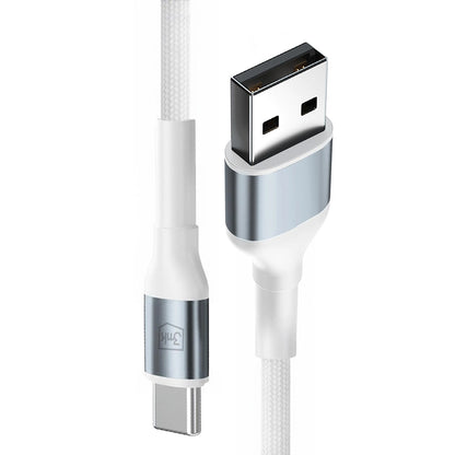 Kabel za podatke i punjenje USB-A - USB-C 3MK Hyper N, 18W, 1m, Bijeli