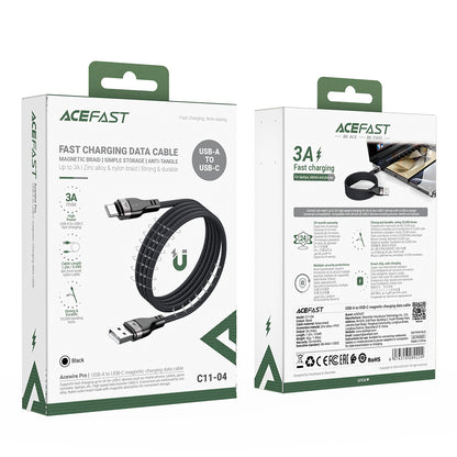 Kabel za podatke i punjenje USB-A - USB-C Acefast C11-04, 18W, 1.2m, Crni