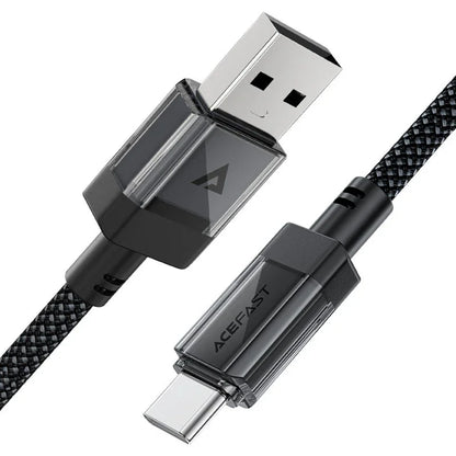 Kabel za podatke i punjenje USB-A - USB-C Acefast C12-04, 18W, 1.2m, Crni