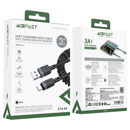 Kabel za podatke i punjenje USB-A - USB-C Acefast C14-04, 18W, 1.2m, Crni