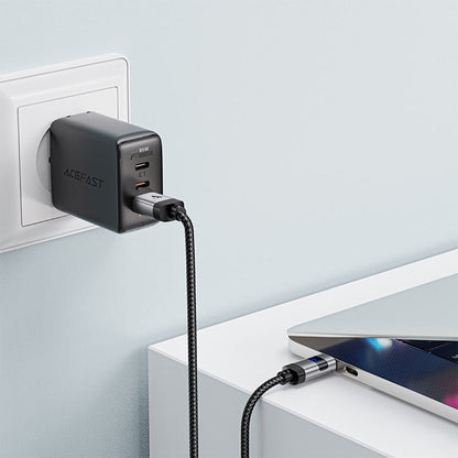 Kabel za podatke i punjenje USB-A - USB-C Acefast C15-04 Display, 66W, 1.2m, Crni