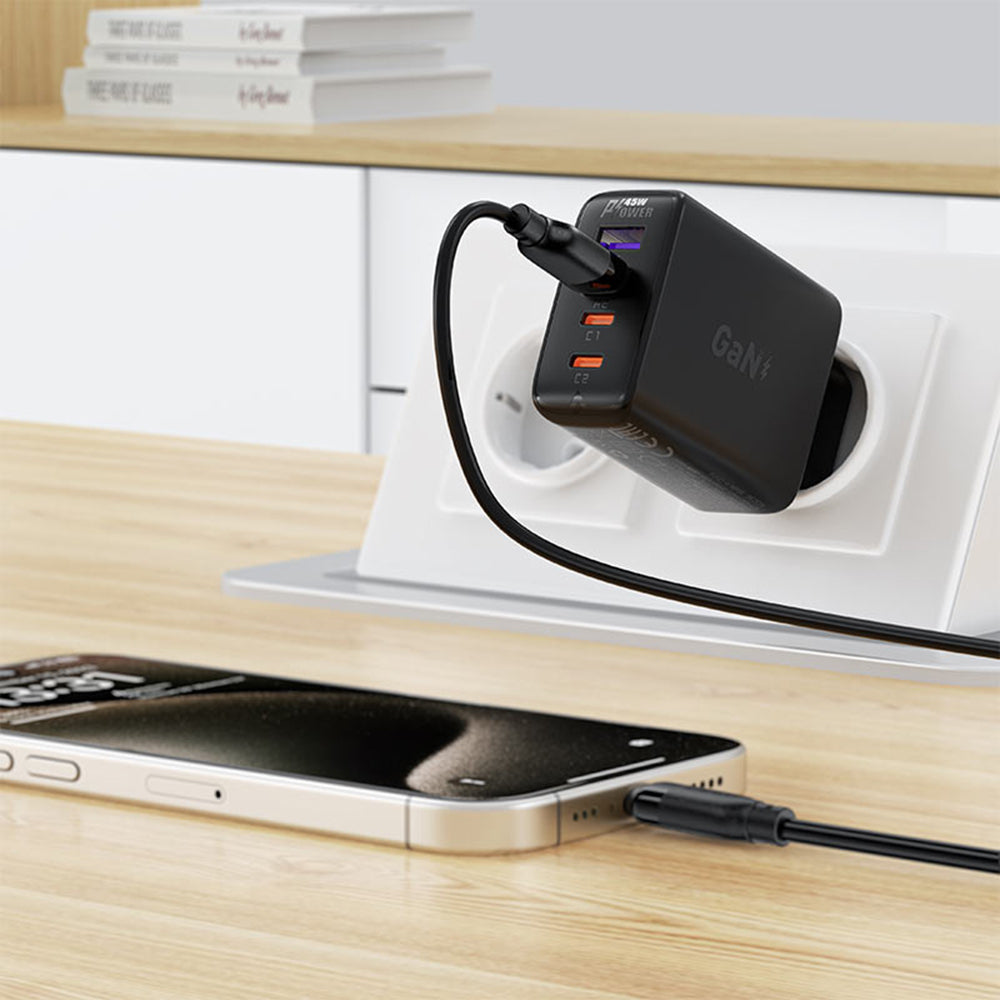 Kabel za podatke i punjenje USB-A - USB-C Acefast C16-04, 18W, 1.2m, Crni
