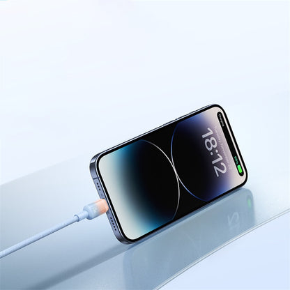 Kabel za podatke i punjenje USB-A - USB-C Baseus Discolor, 100W, 1m, Plavo Zelen E0420801