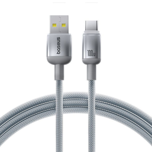 Kabel za podatke i punjenje USB-A - USB-C Baseus Discolor, 100W, 1m, Srebrni E0420803