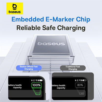 Kabel za podatke i punjenje USB-A - USB-C Baseus Display 2, 100W, 1m, Ljubičasti P10382701511-00