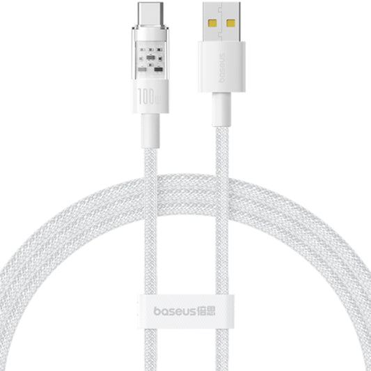 Kabel za podatke i punjenje USB-A - USB-C Baseus Gem, 100W, 1m, Bijeli P10373002211-00