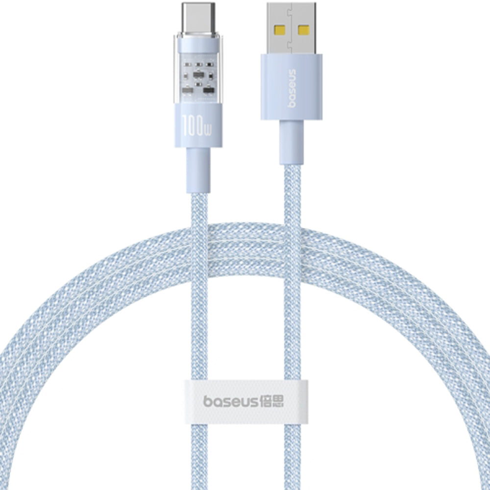 Kabel za prijenos podataka i punjenje USB-A - USB-C Baseus Gem, 100W, 1m, Plava P10373002311-00