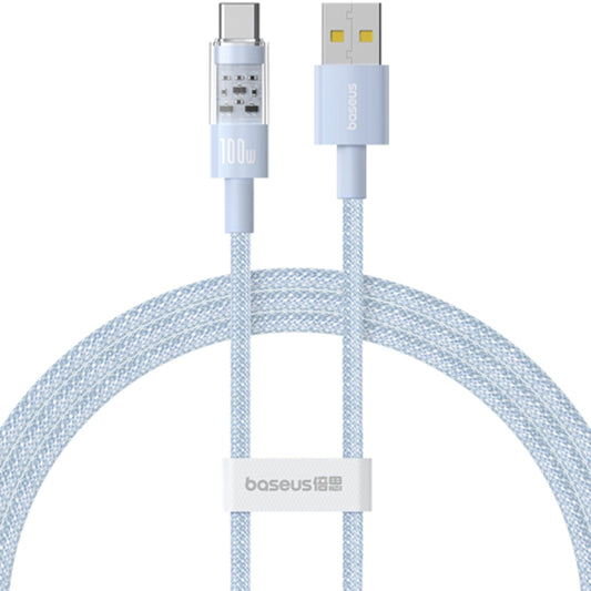 Kabel za prijenos podataka i punjenje USB-A - USB-C Baseus Gem, 100W, 1m, Plava P10373002311-00