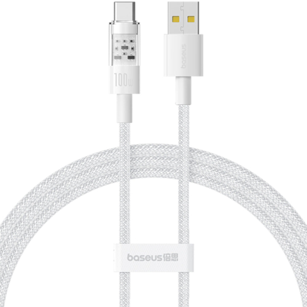 Kabel za podatke i punjenje USB-A - USB-C Baseus Gem, 100W, 2m, Bijeli P10373002211-01